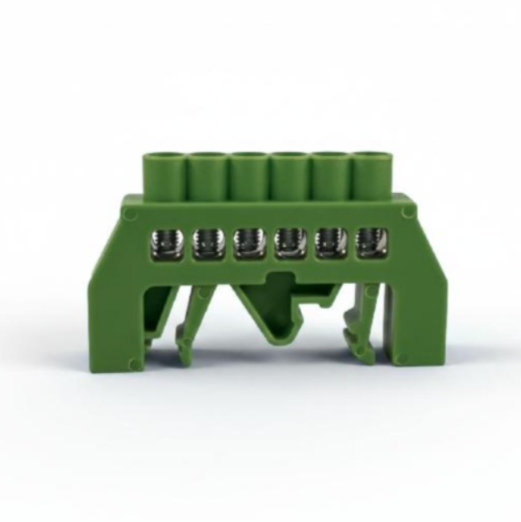 Barramento Dist. Terra Fixacao POR Trilho - 6 Ligacoes VD IPC