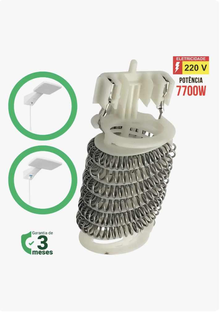 RESISTENCIA DUCHA SQUARE/POLO/QUADRATTA 7700W 220V - HYDRA - RESISTENCIA DUCHA SQUARE/POLO/QUADRATTA 7700W 220V - U