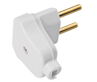 Plugue Angular 2P 10A/250V Branco Tramontina