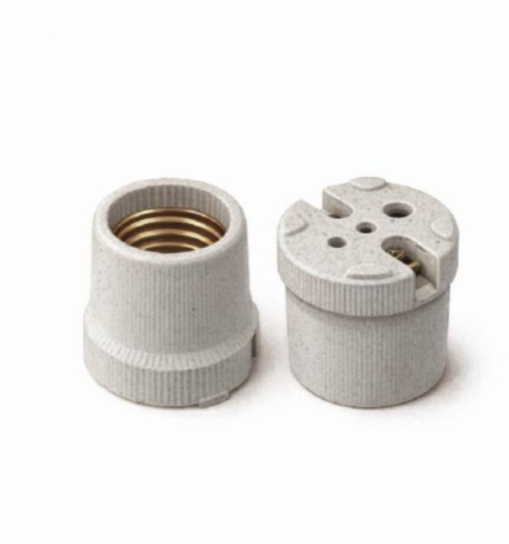 Bocal E-27 em Porcelana P/ Plafonier 4A/250V
