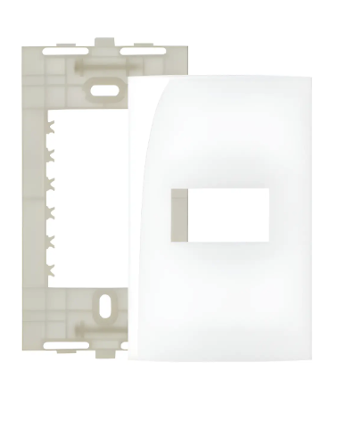 Conj Placa 4X2 1 Posto Horiz BR com Suporte Sleek Margirus