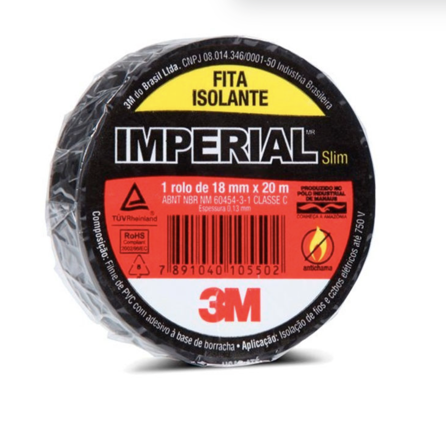 Fita Isolante Imperial Slim 18MMX10M 3M