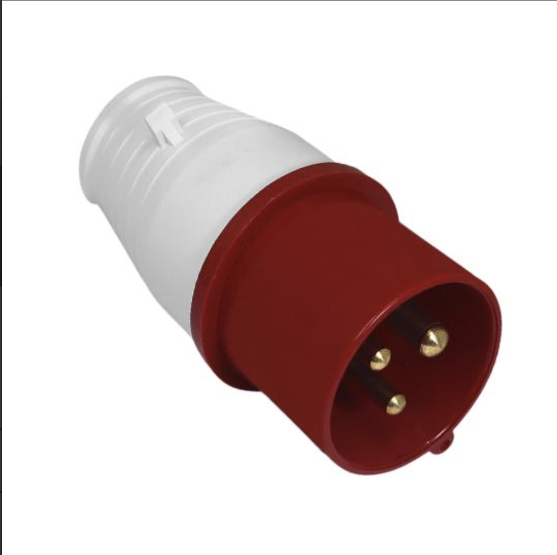 Plugue Vermelho 2P+T 380V 32A 9H IP44