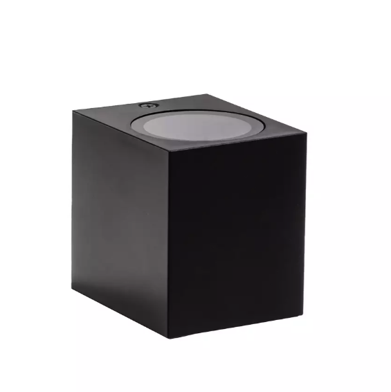 Arandela Auti Quad. ABS 90mm IP54 1xGU10 Bivolt - Preto Blumenau