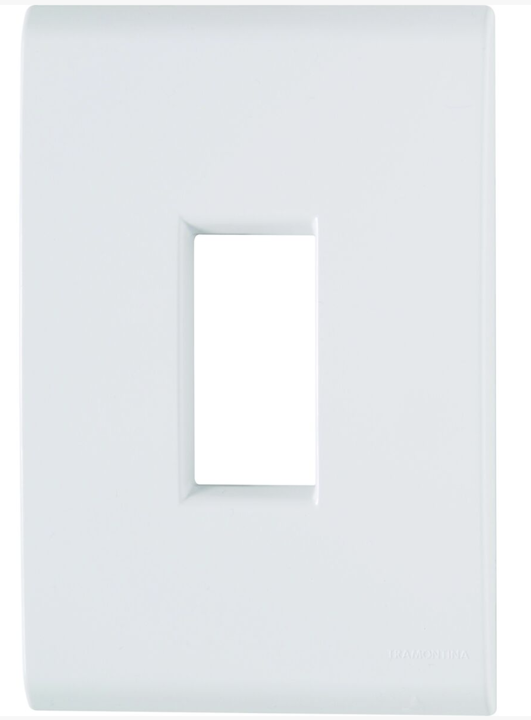 Placa 4X2 1P Vertical LIZ Branca Tramontina