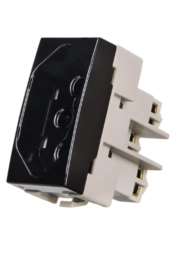 Tomada Padrao Brasileiro 2P+T 20A-250V Ebony Sleek Margirus