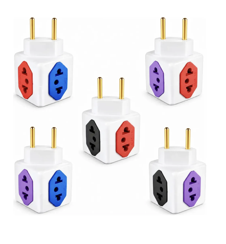 Plug Pino Central Colorido 10/20A