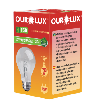 Lamp ECO Halogen Clara H150 120W 127V Ourolux